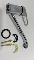 Mitigeur monobloc moderne à levier unique à col long avec poignée unique et noyau de valve en céramique Robinet de cuisine en laiton