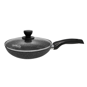 Vente en gros Poêle à frire profonde de 22 cm avec couvercle en verre Outil de cuisine personnalisé en aluminium antiadhésif à induction à fond moderne Bangladesh - Product Image 5