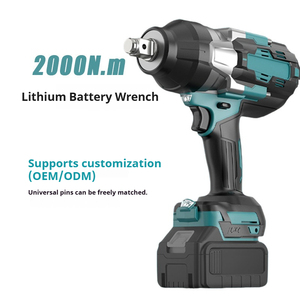 Chiave a percussione senza fili da 1/2 pollici ad alta coppia da 2000 Nm 21V chiave di alimentazione pesante Brushless per lavor - Product Image 1