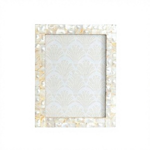 Cadre photo attrayant en nacre, mosaïque naturelle, cadre photo élégant en MOP, décoration de table, cadeau de mariage haut de gamme en coquillage - Product Image 1