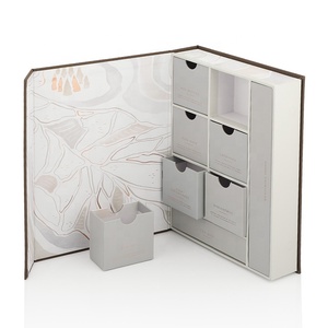 <b>Biodegradable</b> Clamshell Custom Printed Cosmetic Advent Calendar Box High End Magnetic <b>Packaging</b> Box With Drawer - Product Image 1