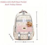 Sac à dos étudiant pour adolescents, grande capacité, bretelles réglables, imperméable, léger, logo personnalisé, breloque offerte.