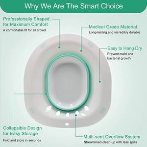 Soins post-partum personnalisés et traitement du périnée pliable pour les hémorroïdes toilette vente en gros 13.5 pouces pliable bain de siège - Product Image 5