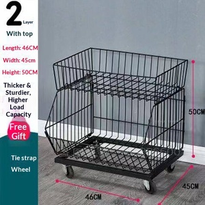 Estante de Exhibición de Alambre de 2 Niveles Personalizado a Precio de Fábrica, Estante Pequeño con Cestas de Alambre Apilables de 460*450*500 mm - Product Image 3