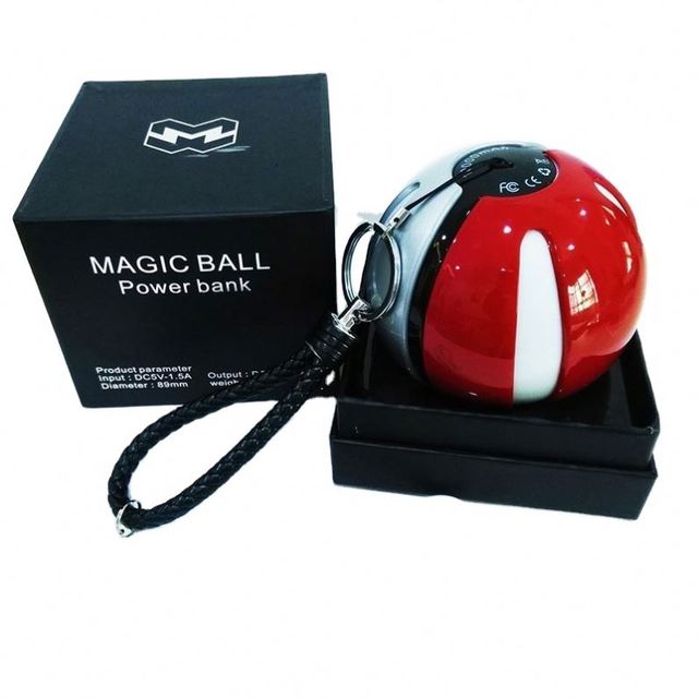 China Factory Price 10000mAh Poke Ball Portable Power Bank ABS+Silicon Red+White 12-Month Warranty CE/FCC Certified Micro USB