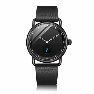 simple design classic stainless steel men quartz <b>watch</b> with retro lather strap good price customized logo - Product Image 4