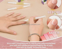 Stylo d'huile nourrissante pour cuticules Action Nail Rose Lavande Hydratant Réparateur pour cuticules sèches et gercées Prévient les peaux mortes 5ml Usage domestique