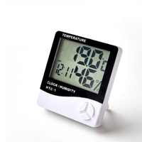 Higrómetro Electrónico Interior con Termómetro Digital, Venta Caliente, Compatible con OEM y ODM, Sensor de Temperatura de Plástico