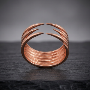 Bague pour enfant à trois griffes classique plaquée or rose en argent 925 - Product Image 2