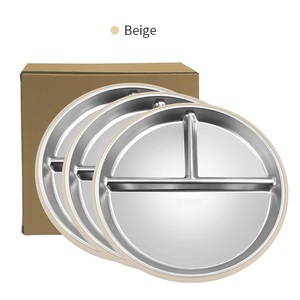 Ensemble bavoir et assiette écologiques pour bébé en acier inoxydable de qualité alimentaire avec ventouse pour stabilité sur table – Vente en gros - Product Image 5