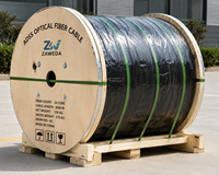 Câble à fibre optique extérieur ADSS G652D monomode 2-48 fibres, autoportant aérien, gaine LSZH/PE, Zaweda ZAWEDA AD001 FTTH OEM