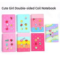 Ensemble de carnets A5 créatifs et tendance de haute qualité, avec boucle cœur mignonne et simple, personnalisable, à spirale, imprimé, à feuilles mobiles, pour l'écriture scolaire