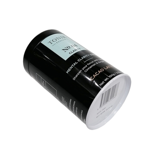 Bidons en étain à couvercle hermétique personnalisés Boîtes rondes en étain pour poudre de chocolat Boîtes métalliques scellées pour poudre de café alimentaire - Product Image 3