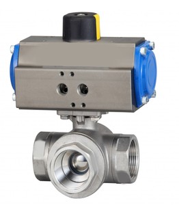 Actuador Neumático de Bola de 3 Vías con Certificación ATEX, Personalizable OEM para Áreas Peligrosas, para Medios Oleosos a Altas Temperaturas - Product Image 2