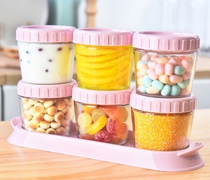 Freezer safe glass 4oz 8oz containers baby food storage glass jar