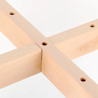 Cadre de chaise accessoires de meubles en gros pieds en bois de hêtre pour salle à manger Table ronde pieds de table en bois non finis