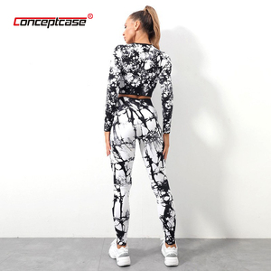 Vêtements d'entraînement <span class=keywords><strong>Tie</strong></span> <span class=keywords><strong>Dye</strong></span>, vêtements <span class=keywords><strong>de</strong></span> Gym, Fitness, Yoga, vêtements <span class=keywords><strong>de</strong></span> Sport, Sexy, ensemble <span class=keywords><strong>de</strong></span> Leggings <span class=keywords><strong>de</strong></span> Yoga pour femmes - Product Image 4