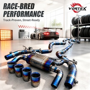 ระบบท่อไอเสียแบบ Catback ยี่ห้อ Vortex Titanium สำหรับ BMW M2 M2C F87 N55 3.0T ปี 2014-2019 ปลายท่อแบบ Quad Tip สีฟ้าผ่านการอบชุบด้วยความร้อน พร้อมชุดยึดติดตั้ง - Product Image 5