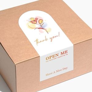 Custom Logo Personalized Packaging Sealing Sticker U-shape Adhesive Label for Mailing <b>Box</b> <b>Shipping</b> Thank You <b>Box</b> Seal Label - Product Image 5