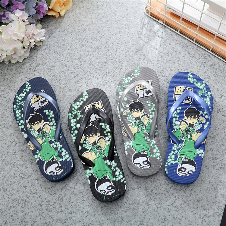 Kids Summer Sandals Shoes Girls Boys Beach Shoes Cartoon Printing Flat Shoes Children Flip Flop Slippers