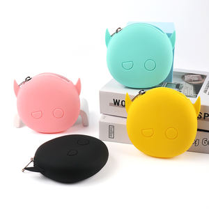 Hot Sell Round Silicone Coin Purse Headphone Bag Children'S <b>Small</b> <b>Wallet</b> Pendant Silicone Handheld Storage Bag Custom Logo - Product Image 6