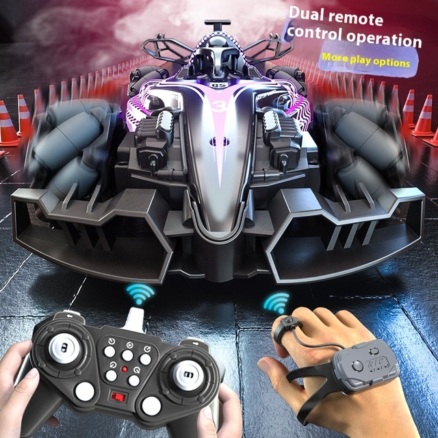 High Quality F1 Formula Gesture Induction Four-Wheel Drive Remote Control Racing Car Drift Spray Stunt Car for Boys Gift