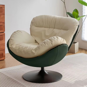 <span class=keywords><strong>Poltrona</strong></span> Girevole Confortevole - Sedia Singola Moderna e Minimalista <span class=keywords><strong>per</strong></span> Soggiorno, Balcone o Camera da Letto - Sedia <span class=keywords><strong>per</strong></span> Relax e Lettura - Product Image 6