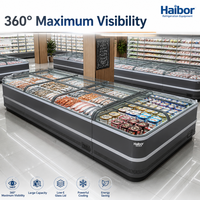 Réfrigérateur modulaire combiné Haibor avec porte vitrée, congélateur coffre R290 Low-E, pour supermarché, épicerie, direct usine, OEM