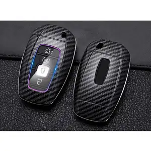 carbon fiber Car Key Case Bag Shell Keychain for lincoln mkz mkc continental navigator naulitus accessories interior styling