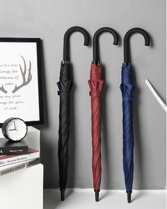 Parapluie de golf pleine fibre à long manche Parapluie publicitaire de logo de poteau droit automatique extérieur - Product Image 2