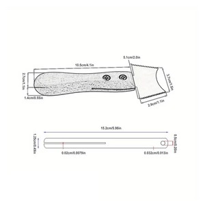 Couteau à rainures <span class=keywords><strong>pour</strong></span> <span class=keywords><strong>guitare</strong></span>, <span class=keywords><strong>grattoir</strong></span> à rainures de chevalettes, outil de réparation de luthier <span class=keywords><strong>pour</strong></span> instruments de musique avec manche en bois - Product Image 2