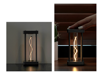 Lampe de chevet moderne en métal avec LED, lampe de table de luxe, rechargeable, commande tactile, lumière d'ambiance, décoration intérieure