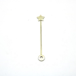 Stainless Steel Gold Plated Bar Cocktail Beverage Drinks Coffee Latte Tea <strong>Milk</strong> Rod Mixing Stirrer Swizzle <strong>Stick</strong> With Star Logo - Product Image 3