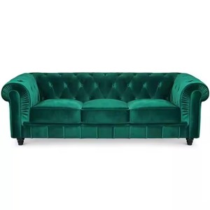 ספה מלבנית בת שלושה מושבים עם עיצוב מסורתי עבור מלונות סלון קניונים וילות קטיפה ספה איכותית - Product Image 5