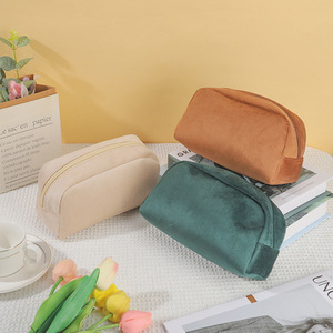 Bolsa de Maquillaje de Terciopelo Estilo Coreano, Multicolor, Bolsa Octogonal para Almacenamiento de Cosméticos, Suministro Directo de Fábrica, Para Viaje - Product Image 1