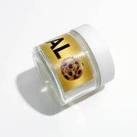 Pot en verre résistant aux enfants avec couvercle de sécurité, étiquette personnalisée, 3 oz, 3,5 g