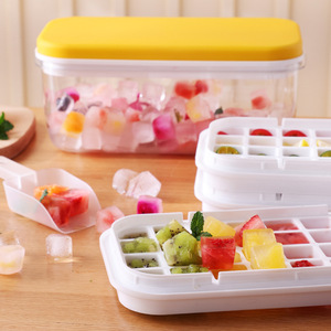 Khuôn Làm Đá Nhả Dễ Dàng Khay Làm Đá Viên Bằng Silicon Có Nắp Kẹp Thùng Đựng Đồ Cho Tủ Đông 64 Viên - Product Image 2