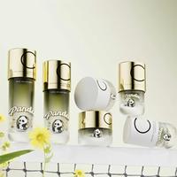 Ensemble de soins de la peau de luxe YIHUI Glass, emballage cosmétique, flacon carré plat, pot, tonique, lotion, essence, sérum, crème, bouchon à vis, logo personnalisé