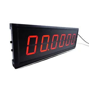 Goakgaan Remote Control Jam LED Digital, Timer tantangan 10 detik Jam LED Remote Control dalam ruangan merek 3 inci 6 digit waktu olahraga Mini