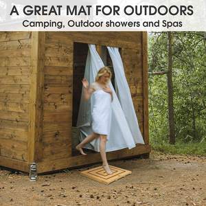 Alfombrilla de baño de bambú al por mayor alfombrilla de exterior Premium - Product Image 5