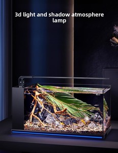 Filtre latéral en verre ultra-clair JSD Jinjing pour aquarium, filtration intégrée, pompe silencieuse, sans changement d'eau, lumière LED à spectre complet - Product Image 3