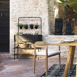 KINNO Cadre d'affichage pour plantes vertes en ferronnerie Balcon extérieur Cloison de sol de jardin Pot de fleurs Étagère pour mobilier d'extérieur - Product Image 6