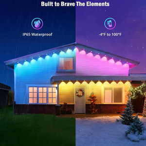 Aleros Atmósfera Luz IP67 Tira de luces <span class=keywords><strong>LED</strong></span> inteligentes Bajo aleros APP Control <span class=keywords><strong>LED</strong></span> Iluminación dinámica para pared y techo al aire libre - Product Image 4