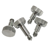 Sekrup Jempol Kepala Knurled dari Paduan Aluminium 6061, Sekrup Penyetel Lurus, Sekrup Kustom Non-Standar yang Dibuat dengan Mesin CNC, Produsen Sekrup Kustom
