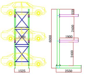 Rangement de supports en porte-à-faux pour voitures en déchets dans la cour - Product Image 4