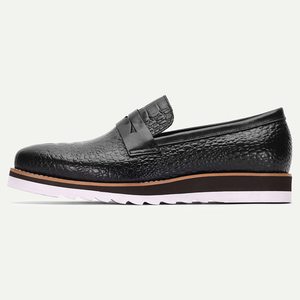 2025 scarpe Casual da uomo in pelle di vacchetta in pelle di coccodrillo goffrato Penny mocassini fatti a mano Cross-border scarpe da uomo fornitura diretta in fabbrica - Product Image 3