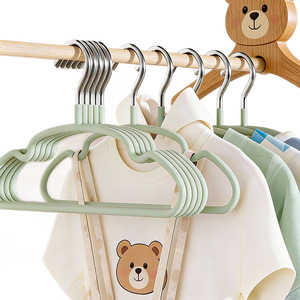 Cintre pour vêtements d'enfants, sans marques, antidérapant, épaissi, chaud, avec design d'épaules arrondies, pour organiser les vêtements - Product Image 5