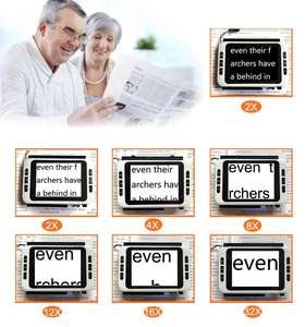 Loupe électronique <span class=keywords><strong>portable</strong></span> pour téléphone vidéo avec écran LCD de 3,5 pouces, aide à la vision pour les malvoyants (BM-EM13) - Product Image 5