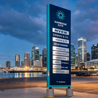 Panneaux de signalisation en aluminium personnalisés pour centres commerciaux, parkings, signalisation architecturale, boîtes lumineuses publicitaires