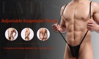 Verstellbarer Riemen Körperformender Einteiler Tanga T-Hose Sexy Erotische Unterwäsche für Männer Erwachsenen-Stimulation Konvexes Taschendesign